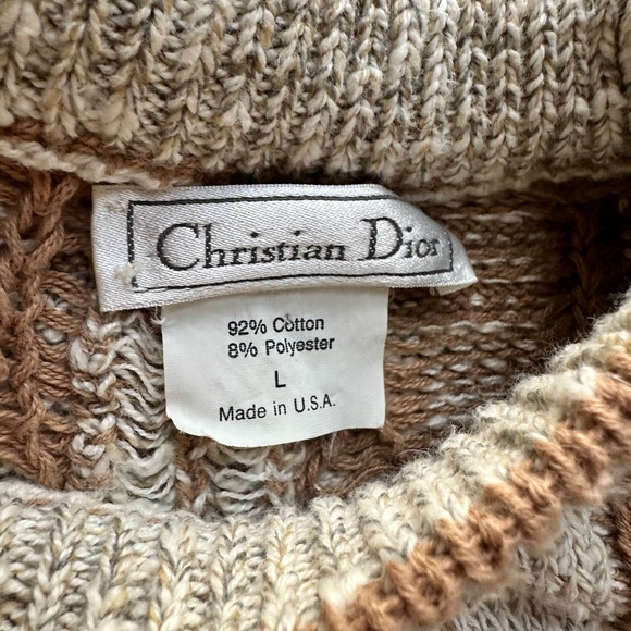 Christian Dior tan and cream sweater - Picture 3 of 4